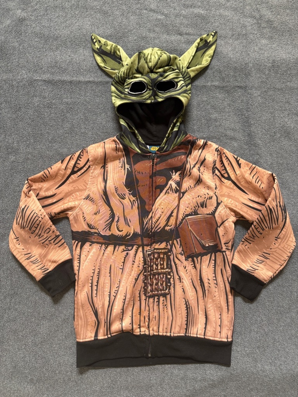 Star Wars Yoda Hoodie Boys Sz S Collectors Piece Comic Jedi